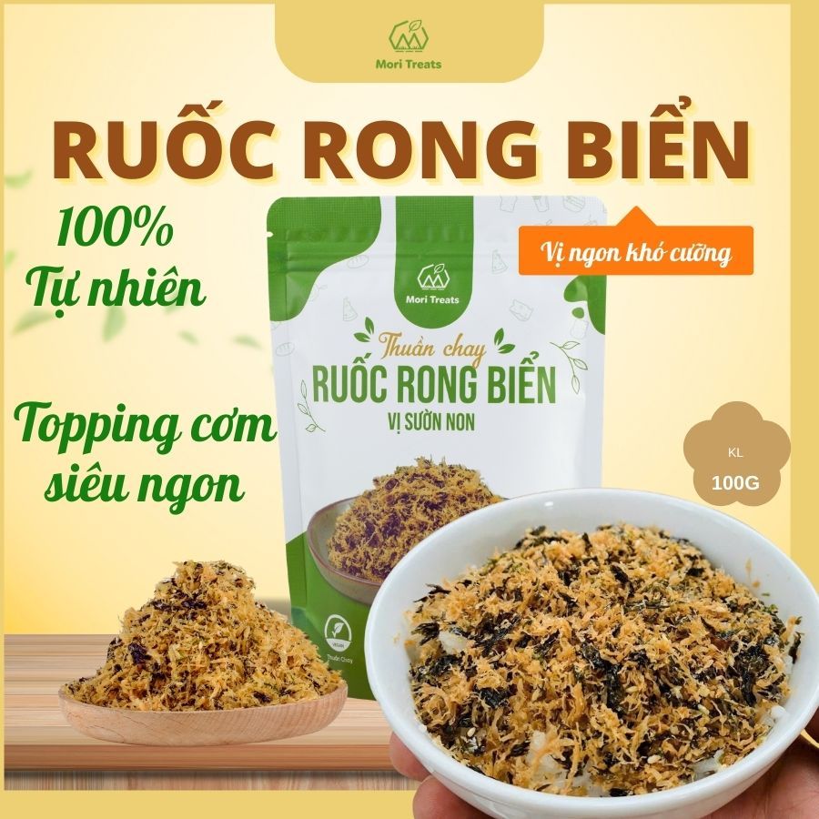 Ruốc Rong Biển Trộn Cơm Ăn Liền – Snack Healthy – Ăn Kiêng, Salad, Bánh Mì – 100g