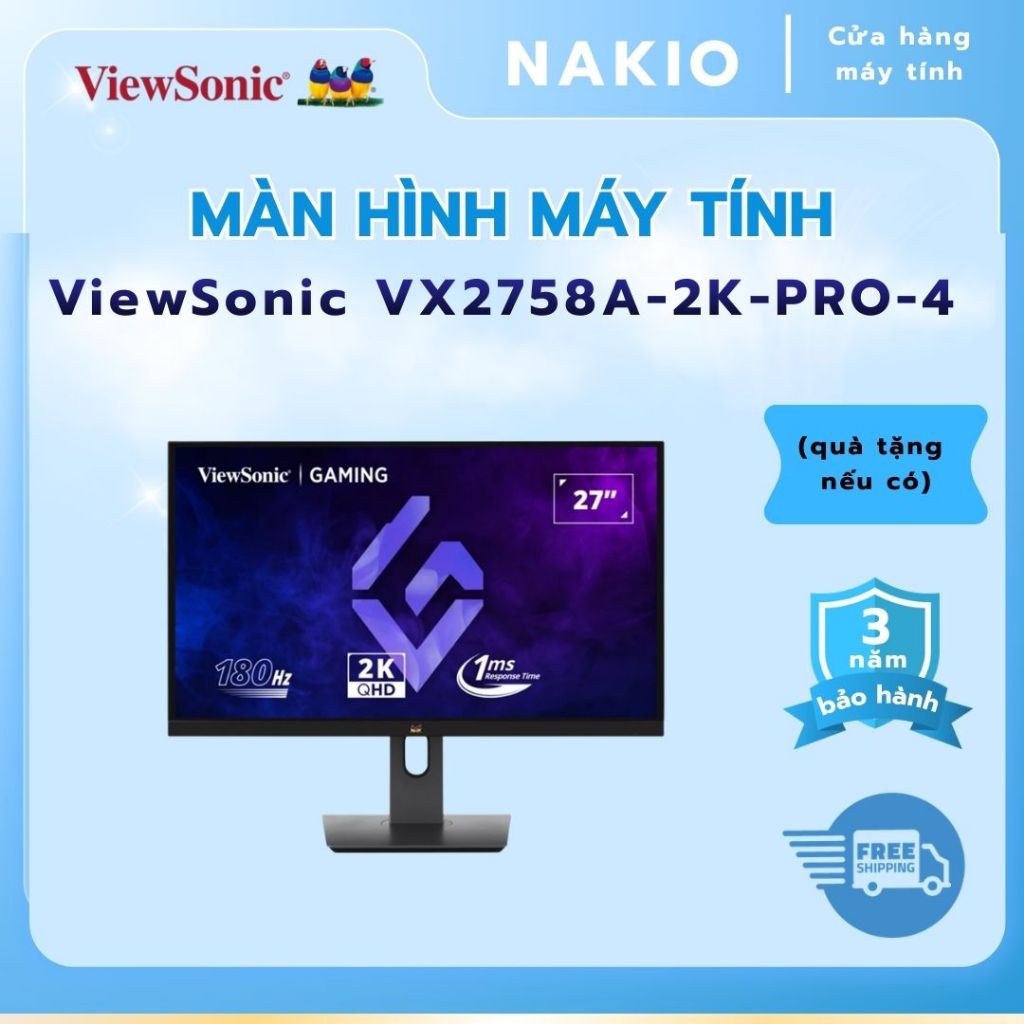 Màn Hình ViewSonic VX2758A-2K-PRO-4 ( 27inch/ 2k /IPS /180HZ/1MS/ HDMI + DP / chân công thái học )