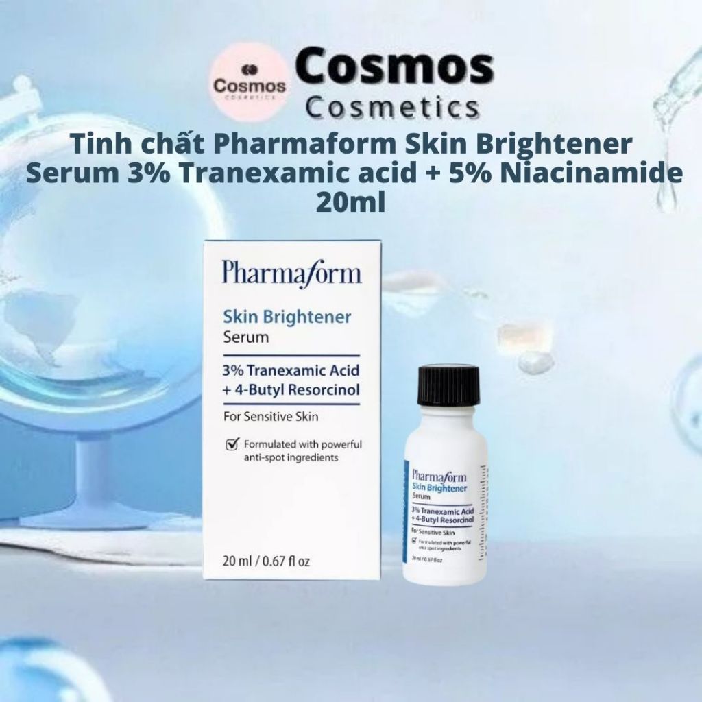 Tinh chất Pharmaform Skin Brightener Serum 3% Tranexamic acid + 5% Niacinamide Sáng Da 20ml