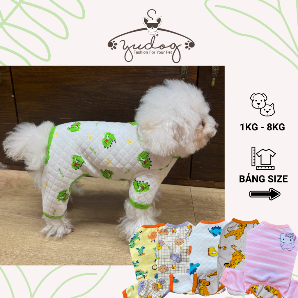 Jum hoạt hình cho chó mèo bộ đồ mặc chó mèo yudog
