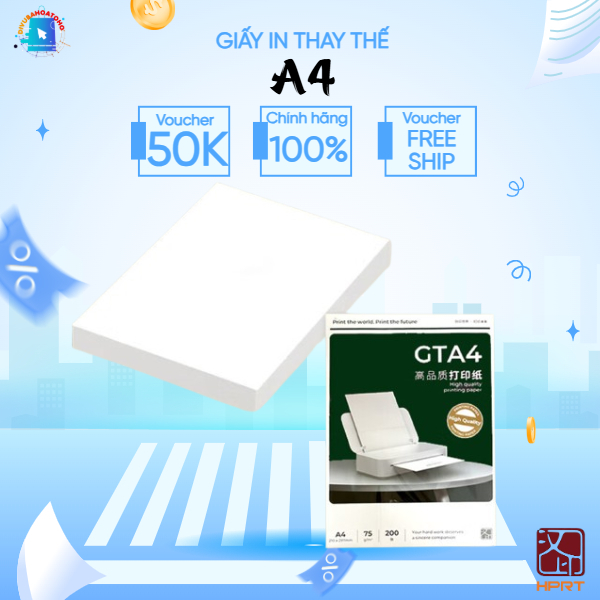 Giấy In A4 Cho Máy Hprt GT1 Chính Hãng, Độ Đậm Nét Cao, Màu Sắc Bền Đẹp, Giấy In Giá Rẻ