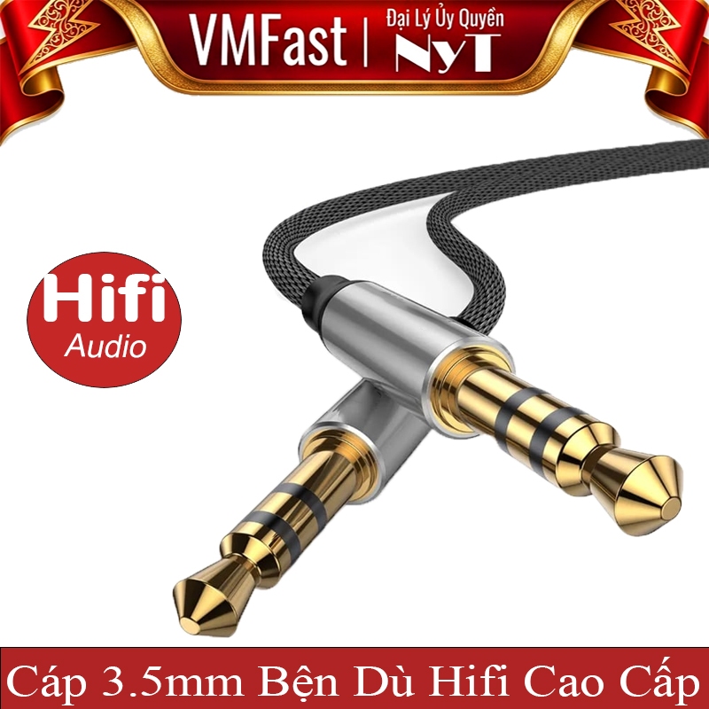 Dây 3.5mm Audio Hifi Bện Dù Cao Cấp IDTech AT101 Bảo Hành 12 Tháng Đổi Mới