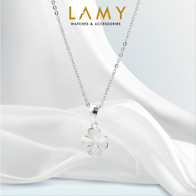 Dây chuyền bạc nữ LAMY Enameled Four-leaf Flower Necklace Silver 6144