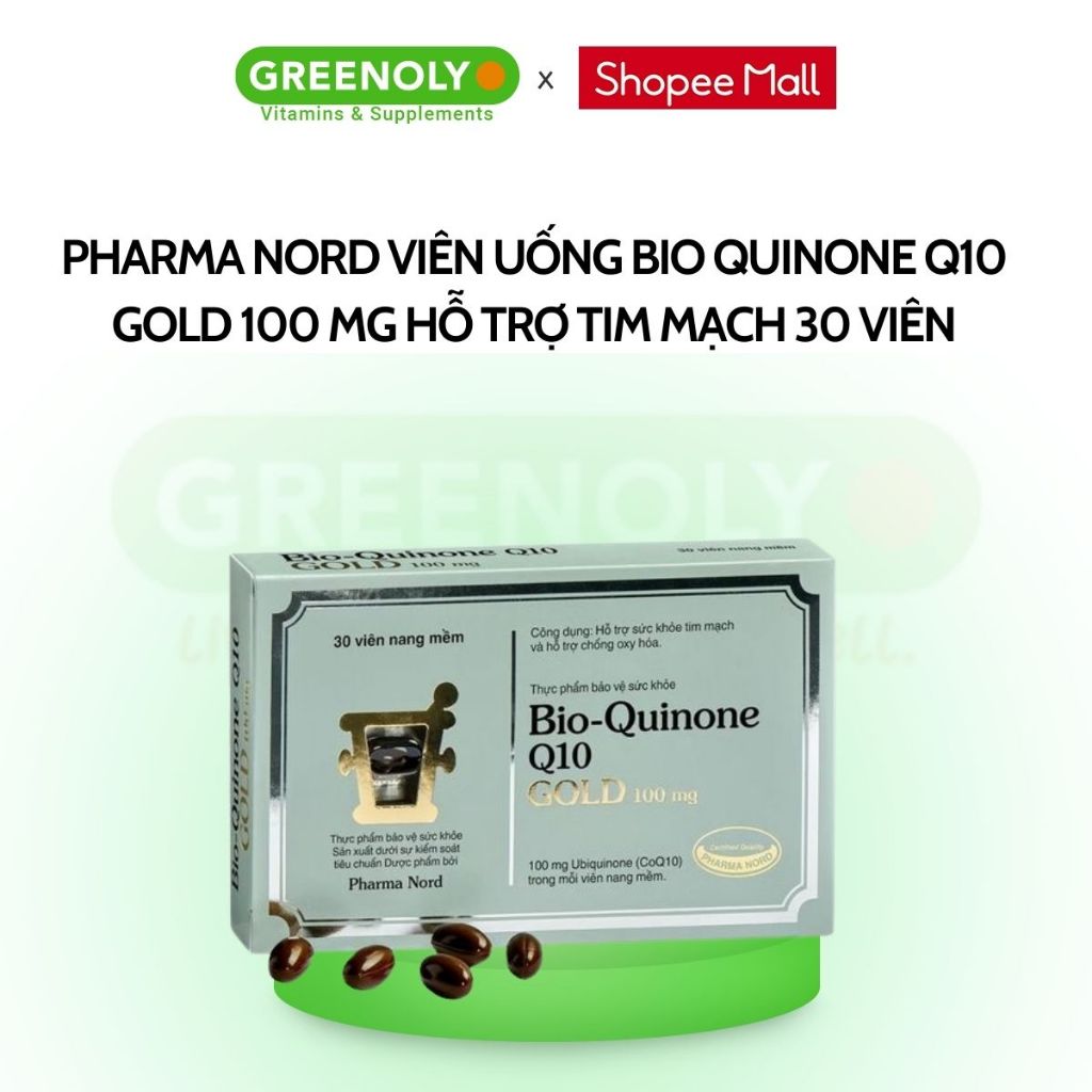Viên Uống Hỗ Trợ Tim Mạch Pharma Nord Coq10 Bio Quinone Q10 Gold Hộp 30 Viên