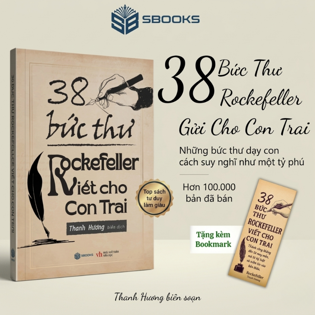Sách - 38 Bức Thư Rockefeller Viết Cho Con Trai - (Top Sách Tư Duy Làm Giàu) Người Trí Thức | Sbooks