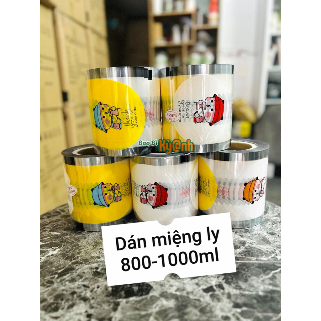 Cuộn ép ly lớn 800ml ,900ml, 1000ml, màng ép ly 1 lít, màng ép ly nước mía