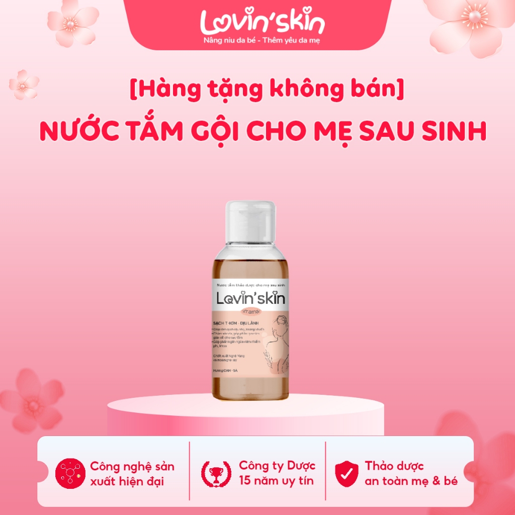 [Quà tặng không bán] Nước Tắm Thảo Dược Cho Mẹ Bầu Và Sau Sinh LOVIN'SKIN Mama 40ml
