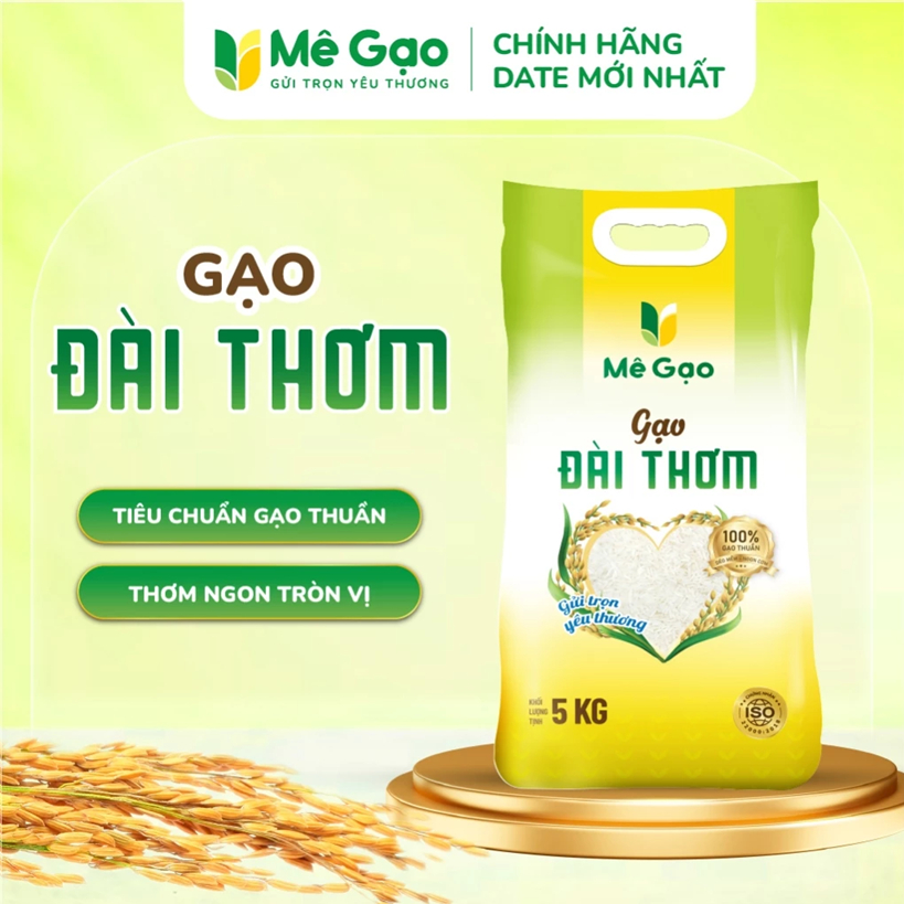GẠO ĐÀI THƠM 8 - 5kg / túi - MÊ GẠO , THƠM MỀM
