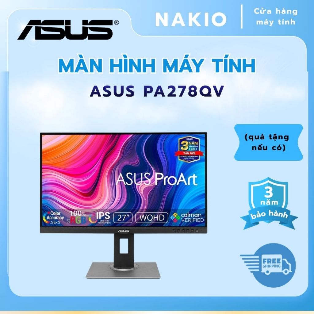 Màn Hình Đồ Họa ASUS ProArt PA278QV (27.0 inch - 2K - IPS - 75Hz - 5ms ) - Bảo hành 36 tháng