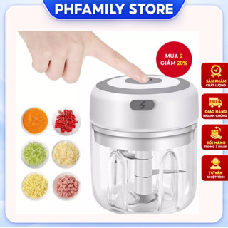 Máy Xay Tỏi Ớt Mini 3 Lưỡi Inox – Máy Xay Gia Vị, Thịt, Rau Củ, Đồ Ăn Dặm Đa Năng