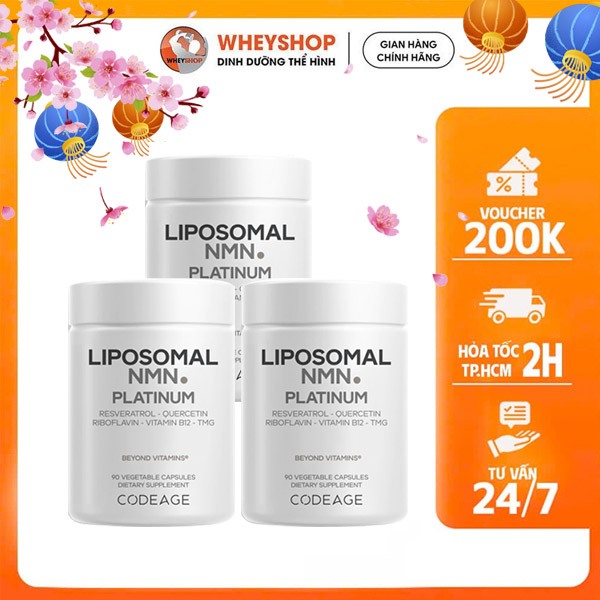 ( NMN ) Viên uống NMN Liposomal Platinum CODEAGE,Bổ Sung Dinh Dưỡng, Hoa Kỳ, 90 Viên - WHEYSHOP HCM