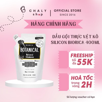 Dầu gội thực vật không silicone Biorica Botanical Natural Shampoo 400ml Nhật Bản