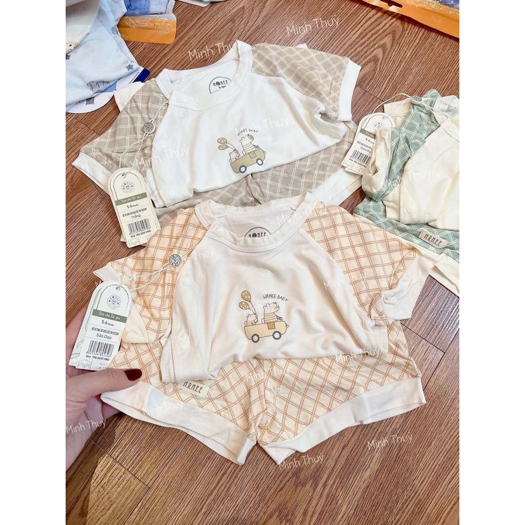 bộ cộc tay sơ sinh Hrnee