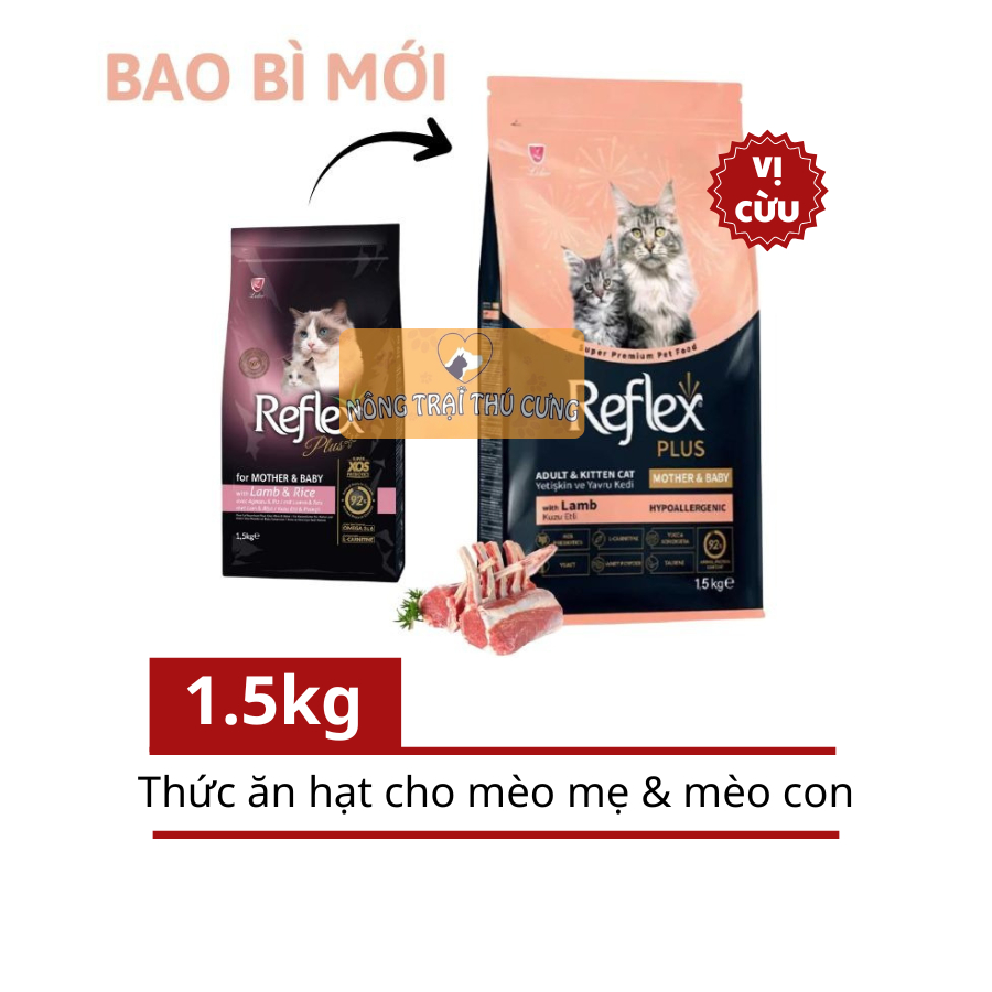 Hạt Cho Mèo Con Mèo Bầu Reflex Plus Vị Cừu - Reflex Plus Mother & Baby Cat