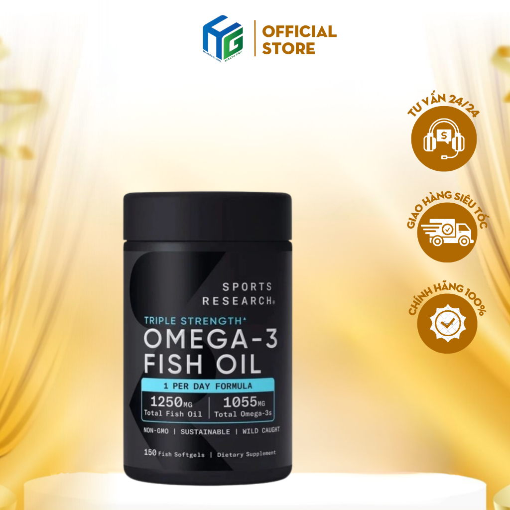 Viên uống dầu cá Omega 3 SR Fish Oil 150 viên của Mỹ - Mẫu mới