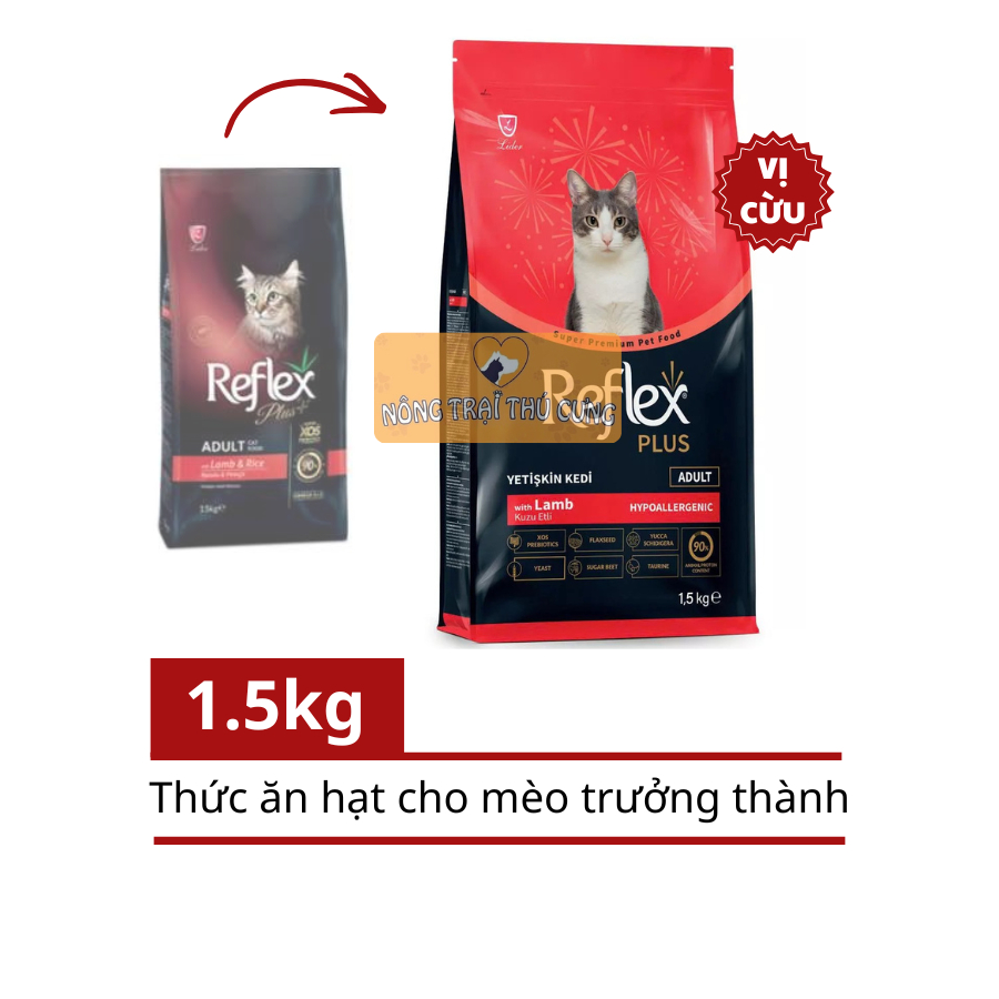 Hạt Cho Mèo Lớn Reflex Plus Adult Vị Cừu - Reflex Plus Adult Cat Food Chicken