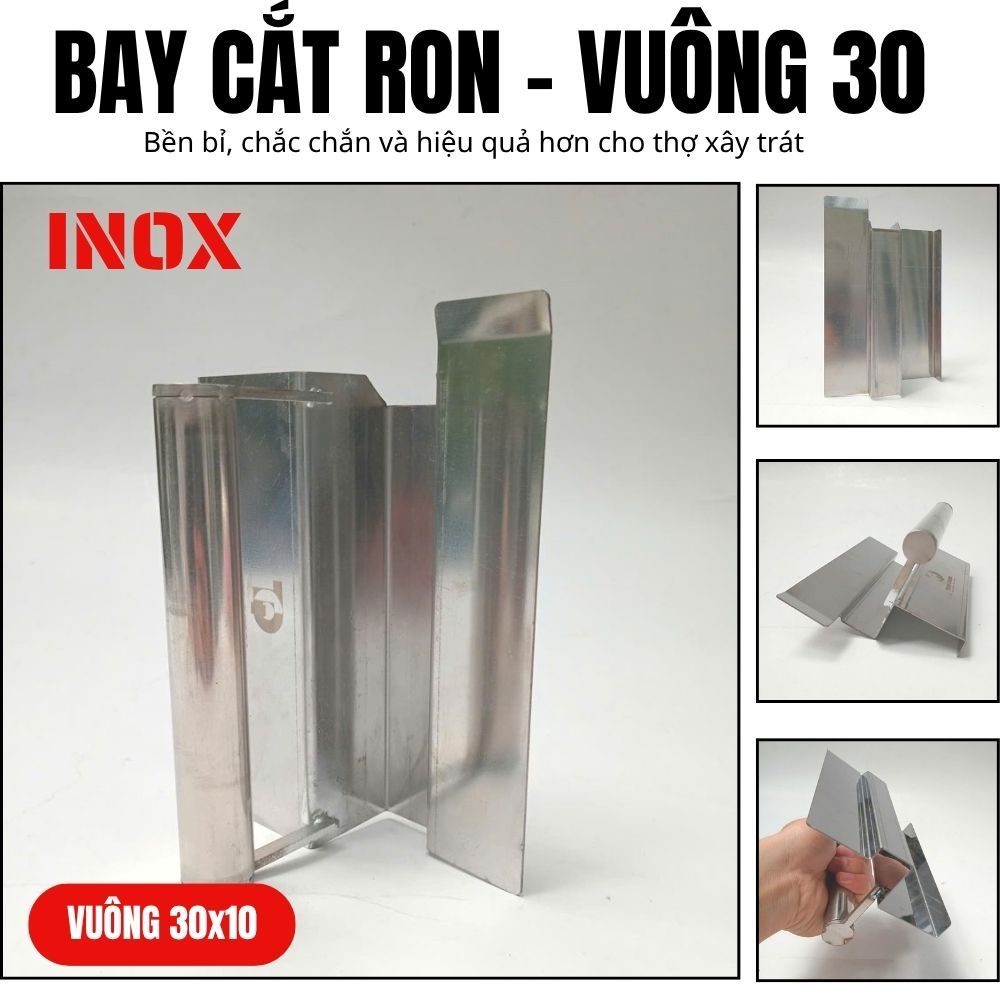 Bay Cắt Ron Chỉ Âm Tường VUÔNG 30x10 mm - THIÊN QUANG
