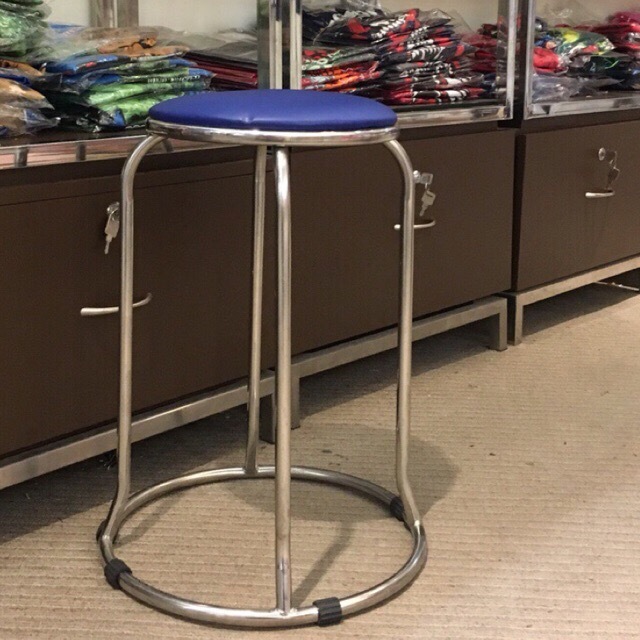 Ghế inox cao 50cm nệm da tổng hợp