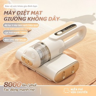 Máy Hút Bụi Giường Nệm Cầm Tay, Khử Trùng Bằng Tia UV, Không Dây Máy Diệt Mạt, lực hút 10000Pa, 6 Mức Lực Hút
