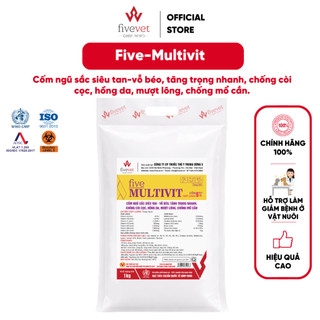 Five-Multivit Cốm tăng trọng, mượt lông, chống thiếu cân cho Gà, Chó, Mèo, Gia súc (1KG)