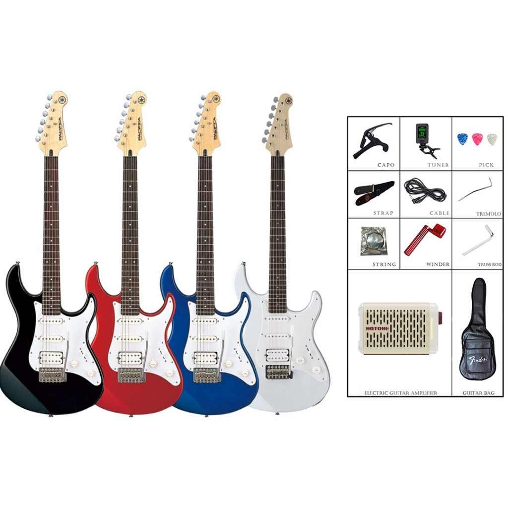 Combo Đàn Guitar Điện Yamaha PAC012 Stratocaster HSS Pacifica Series Hotone Pulze Mini