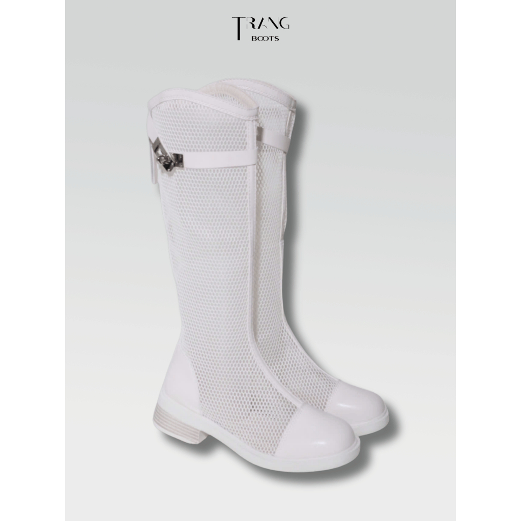 FASHION UNDER KNEE BOOTS - BOOTS DƯỚI GỐI PHỐI LƯỚI THỜI TRANG