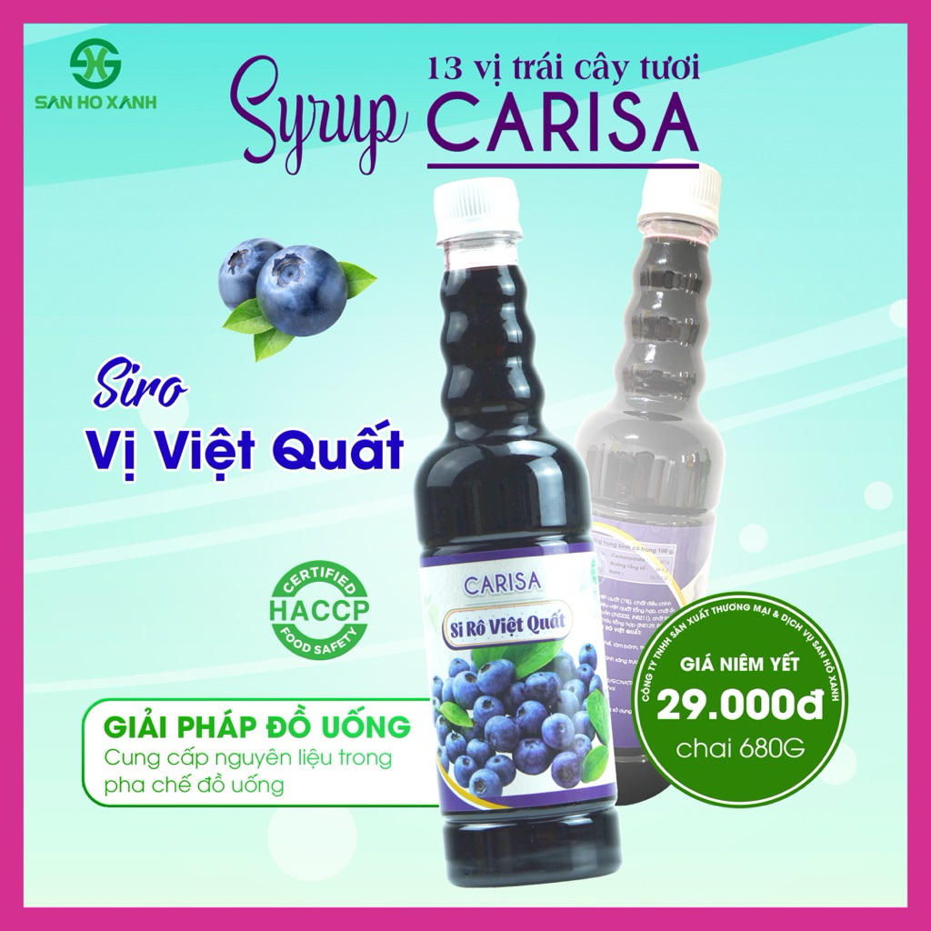 Siro Carisa 680g - Syrup Pha Chế Làm Trà Trái Cây Đủ Mùi Vị