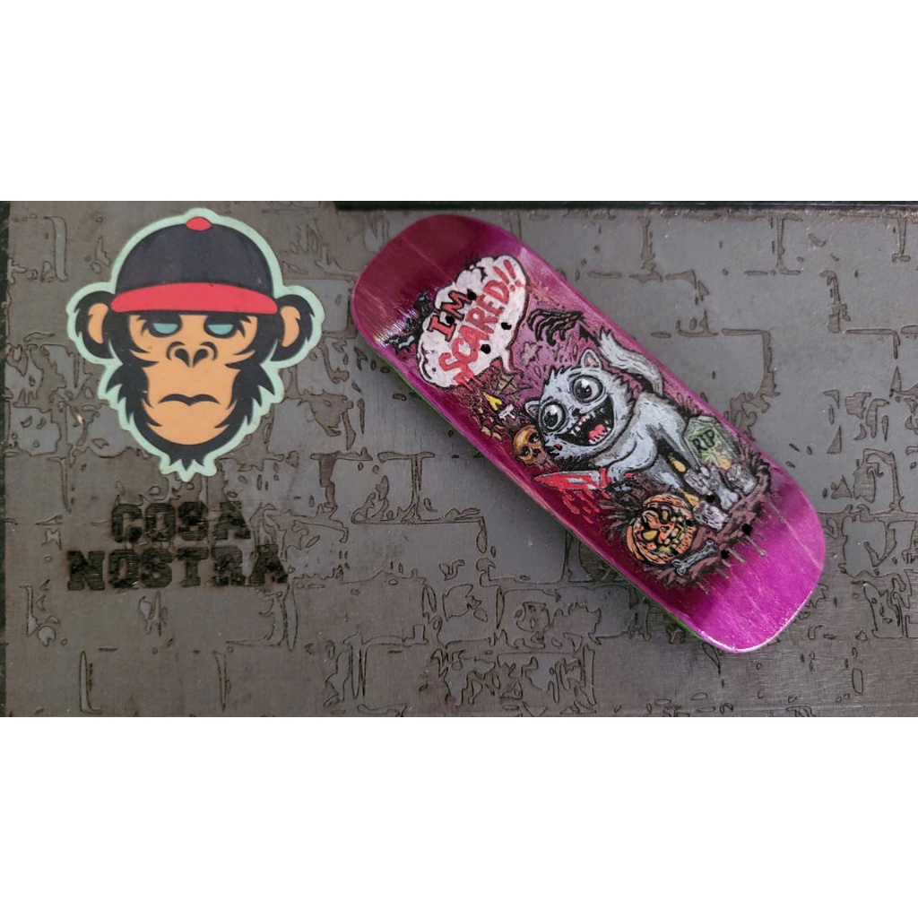 "I'm scared" Cat Fingerboard - Popsical - 34mm * 100mm - Medium