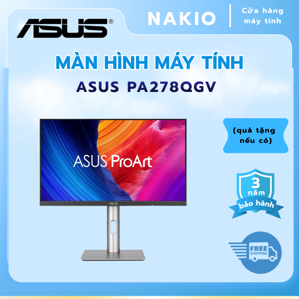 Màn Hình Đồ Họa ASUS ProArt PA278QGV (27 inch - IPS - 2K - 120Hz - 5ms - Speaker) - Bảo hành chính h