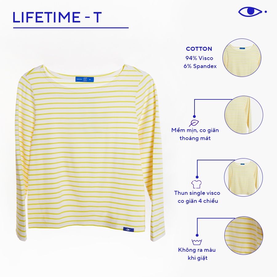 TheBlueTshirt - Áo thun tay dài, cổ thuyền, phom regular cho nữ - The Lifetime T - Women | BigBuy360 - bigbuy360.vn