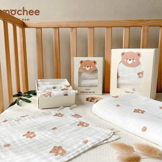 Set 5 khăn sữa sợi tre 3 lớp KT 25x25cm Mochee siêu mềm