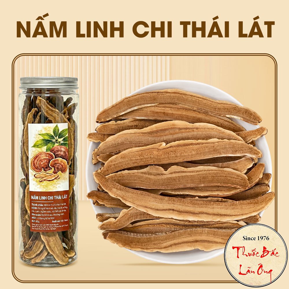 Nấm linh chi thái lát 100g, linh chi rừng khô miếng đẹp, thơm, dùng pha trà, hầm canh, tốt cho sức khỏe