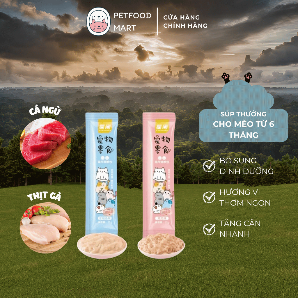 Súp Thưởng Cho Chó Mèo MASTERCARE Nhiều Dinh Dưỡng Cải Thiện Hệ Miễn Dịch Cho Chó Mèo