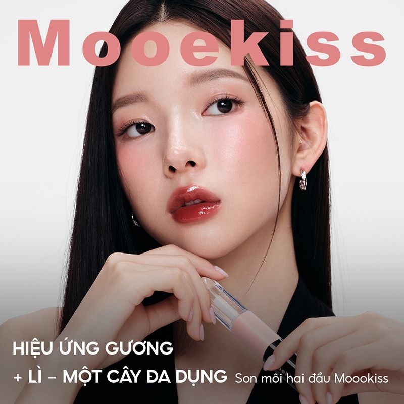 [KOL] Combo 2 Son môi hai đầu Mooekiss, thiết kế hai đầu, đa năng, mờ và bóng W1 dung tích 1.5gx2 | BigBuy360 - bigbuy360.vn