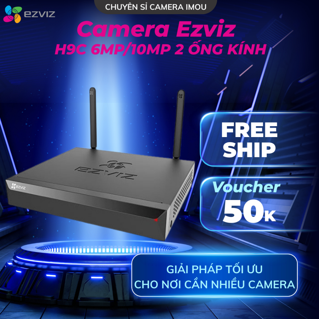Đầu ghi Ezviz không dây 8 kênh EZVIZ X5S 8W, Kết nối 8 camera cùng lúc, Bảo hành 2 năm