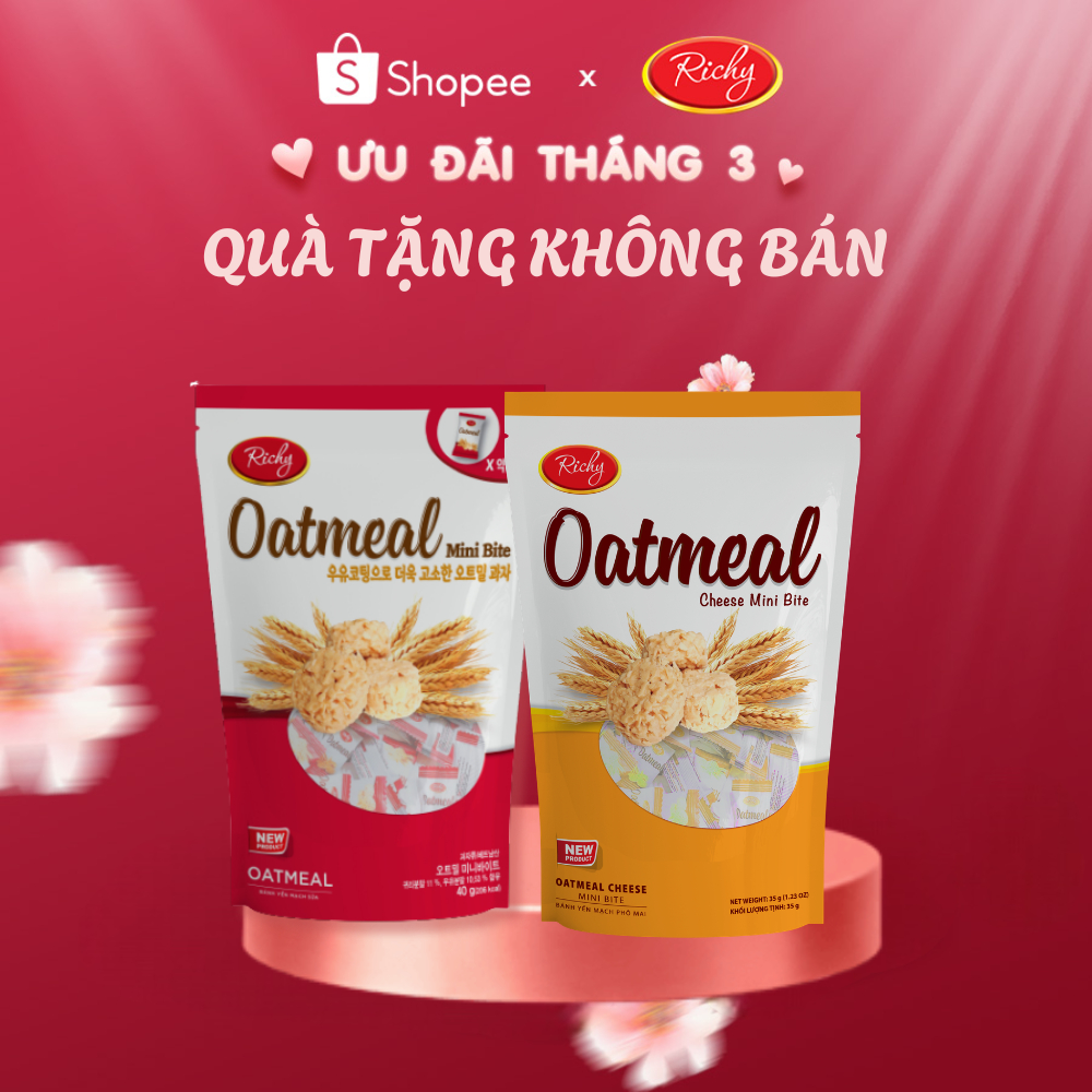 [QUÀ TẶNG KHÔNG BÁN] Bánh yến mạch Richy vị ngẫu nhiên túi nhỏ 35-40g