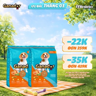 [CHỌN VỊ] Combo 2 x Thức ăn hạt Ganador cho chó vị Bò nướng/ Gà nướng 3kg