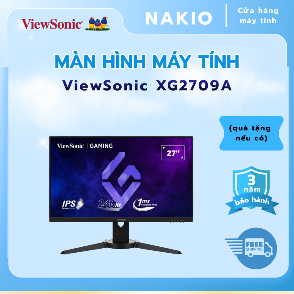 Màn Hình Gaming ViewSonic XG2709A (27 inch / Full HD / IPS / 240Hz / 1ms/HDMI /DisplayPort)