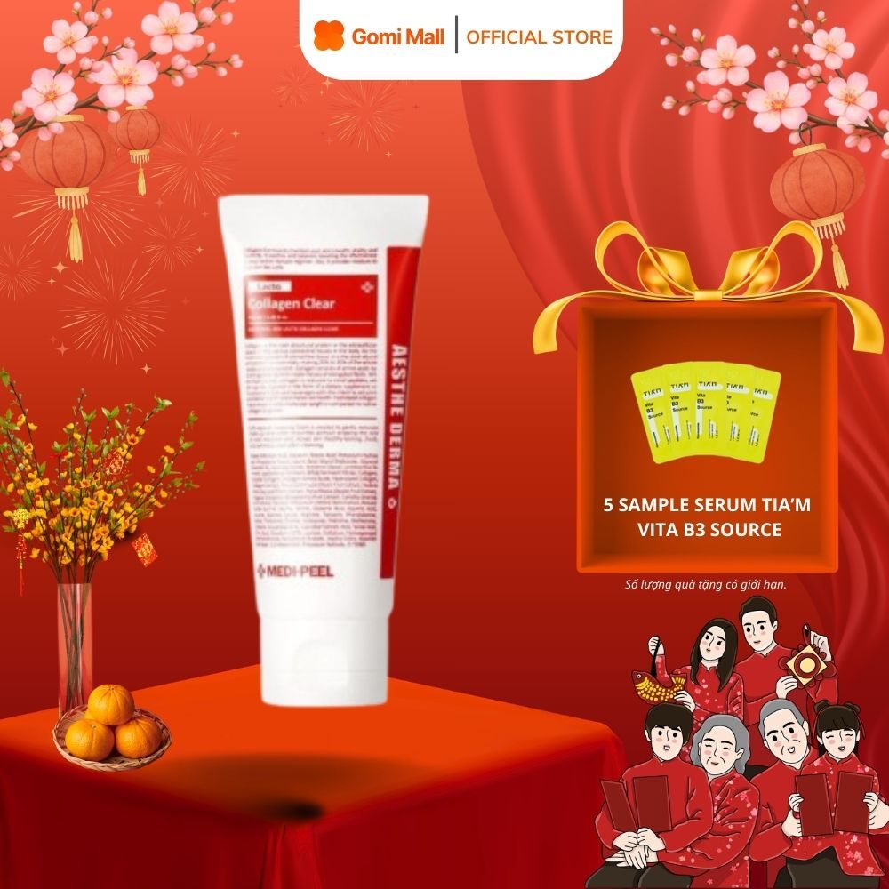 Sữa Rửa Mặt Tạo Bọt MEDIPEEL Red Lacto Collagen Clear 2.0