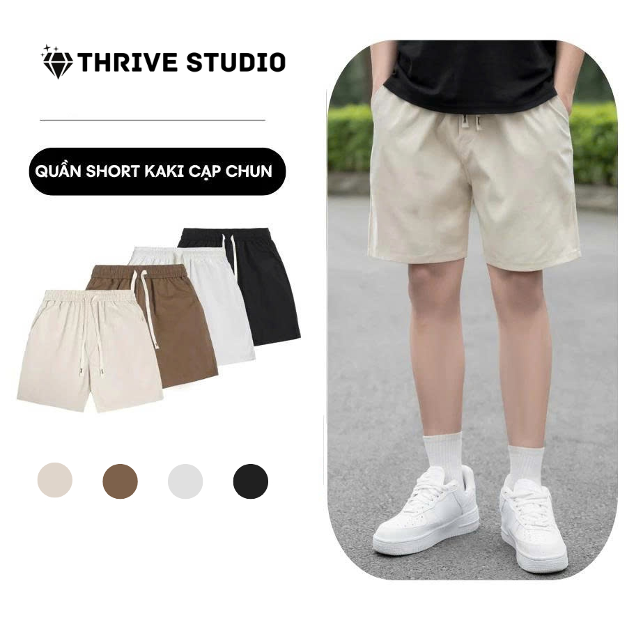 Quần Short Kaki Nam Cạp Chun Form Ngắn Hack Dáng, Quần Đùi Basic Nam Thời Trang Hàn Quốc Thoáng Mát Trẻ Trung Năng Động.