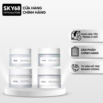 HUXLEY SECRET OF SAHARA - KEM DƯỠNG HỖ TRỢ GIÚP DA ĐÊU MÀU, CĂNG BÓNG, PHỤC HỒI - DUNG TÍCH 50ML