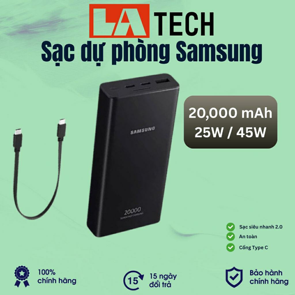Pin sạc dự phòng 20000mAh Type C PD 45W Samsung EB-P4520