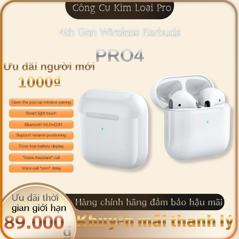 Mini Pro 4 Bluetooth Earphone TWS Wireless Headphones Sport Headset Earbuds