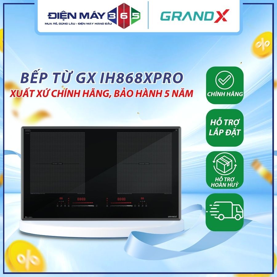 BẾP TỪ GRANDX GX IH868PRO – NẤU NHANH, TIẾT KIỆM ĐIỆN, AN TOÀN TUYỆT ĐỐI