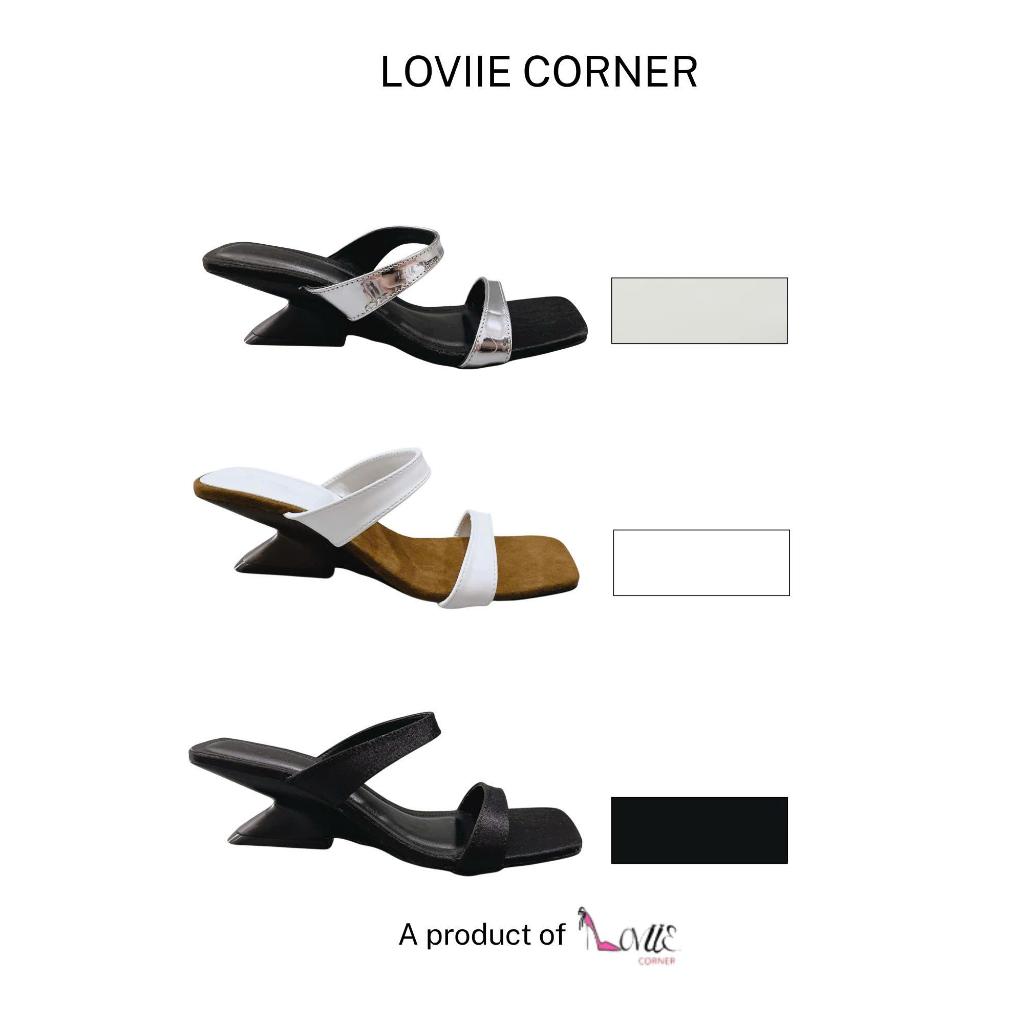 LOVIIECORNER - DÉP CAO GÓT NỮ THỜI TRANG MŨI VUÔNG  - GUỐC NỮ THỜI TRANG GÓT KHOÉT HIỆN ĐẠI CAO 5CM 