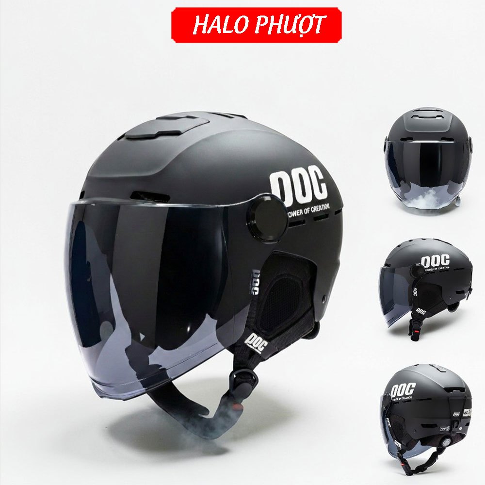 [Hỏa Tốc HCM] Nón Bảo Hiểm POC P10 độ kính, P10 Đen Nhám Ốp Tai Tháo Rời CHÍNH HÃNG