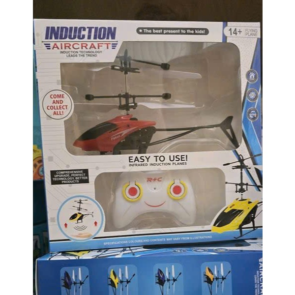 Máy Bay Trực Thăng Điều Khiển Từ Xa Cảm Ứng Bay Lơ Lửng – Induction Aircraft Có Đèn LED Cho Bé