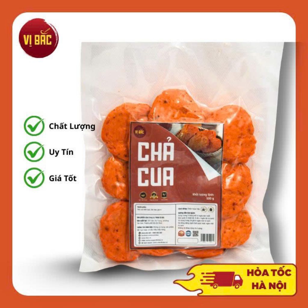 [Hỏa tốc] Chả Cua Vị Bắc (bịch 1kg) - Chả Cua Ngon Giòn, Thơm Lừng, Dễ Dàng Chiên, Thưởng Thức Ngay 