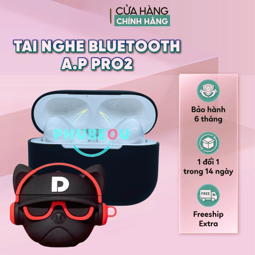 Tai nghe Bluetooth A.P P.R02 tai nghe không dây thế hệ mới pin trâu đàm thoại 2 chiều