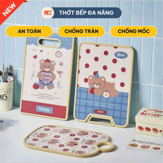 Thớt Nhựa Cao Cấp Kháng Khuẩn Đa Năng Dễ Thương Nhà Niêu Thớt Bếp Chống Trơn Trượt Vệ Sinh NA137
